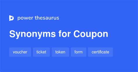 coupon synonym|Iba pa.